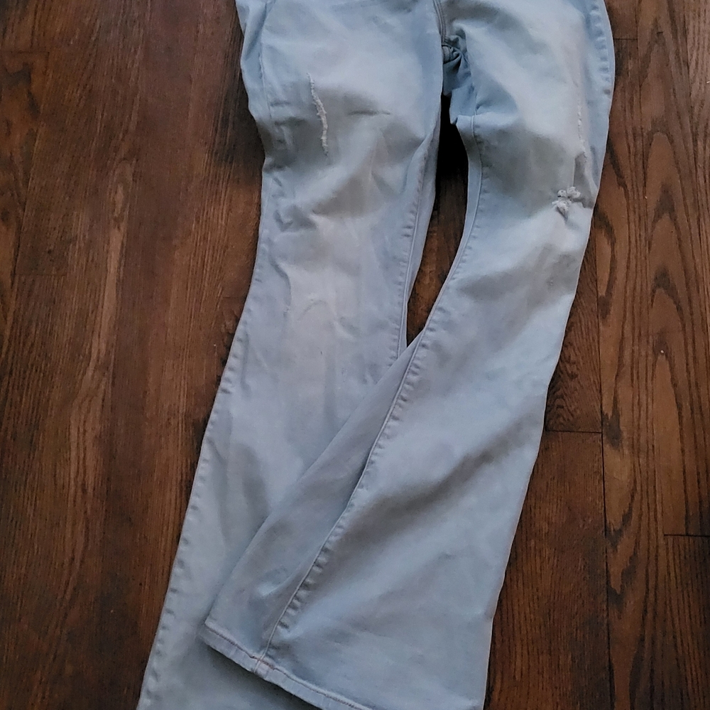 Vintage Early 2000s Arizona Light Denim Flare Jeans